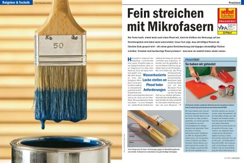 Wasserbasierte Lacke Stellen An Pinsel Hohe Anforderungen