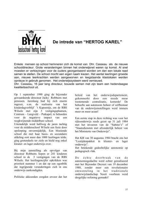 Geschiedenis - Hertog Karel