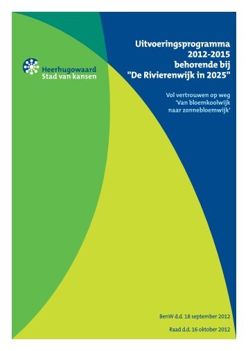 Uitvoeringsprogramma 2012-2015 - Gemeente Heerhugowaard