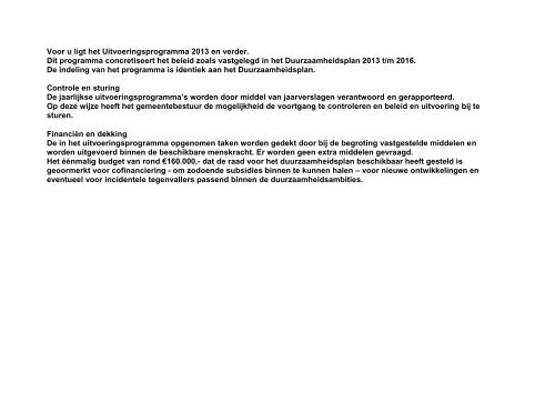 Uitvoeringsprogramma 2013 - Gemeente Almelo