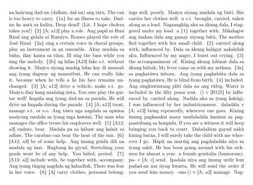 A Dictionary of Cebuano Visayan - iTeX translation reports