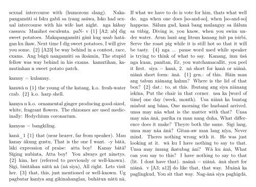 A Dictionary of Cebuano Visayan - iTeX translation reports