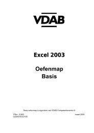 Excel 2003 Oefenmap Basis