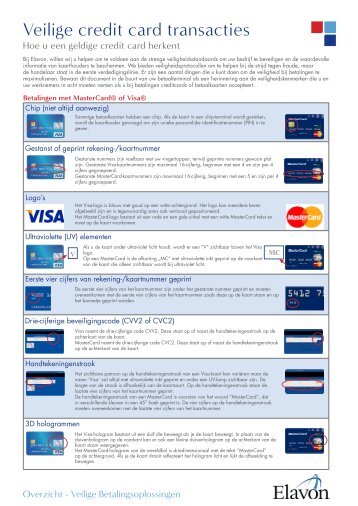 Veilige credit card transacties - Elavon