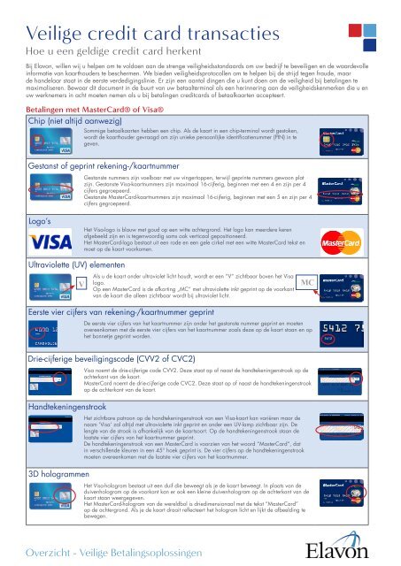 Veilige credit card transacties - Elavon