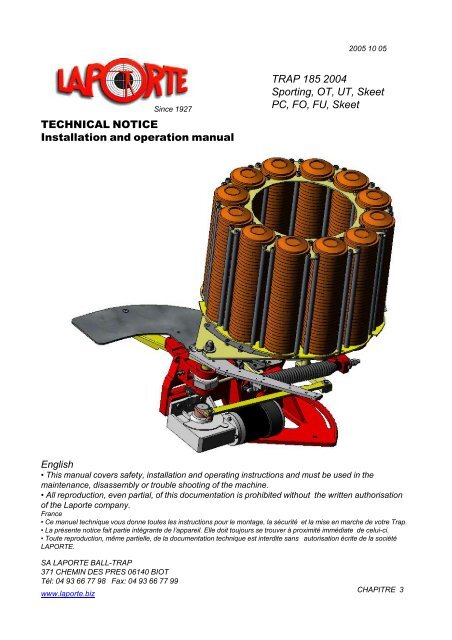 Electro aimant 220V - Laporte Ball Trap