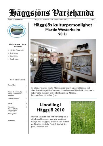 Häggsjöns Varjehanda nr 14 2012 - Häggsjöns intresse