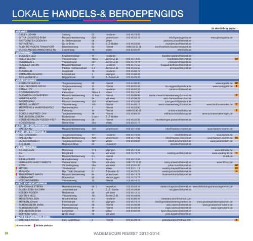 handels- & beroepengids - Gemeente Riemst