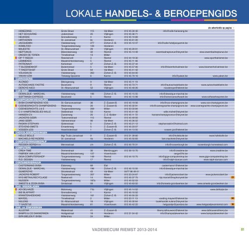 handels- & beroepengids - Gemeente Riemst