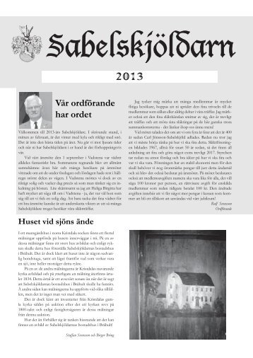 Årets nummer - 2013 [pdf] - Släktföreningen Sabelskjöld