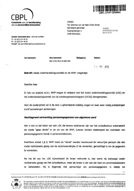 Privacycommissie - VVKSO - ICT-coördinatoren