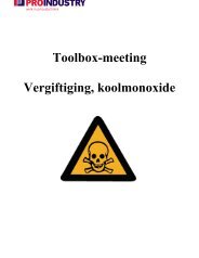 Toolbox-meeting Vergiftiging, koolmonoxide - Pro Industry