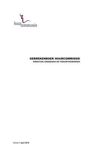 Gebrekenboek 1 januari 2003 - Huurcommissie
