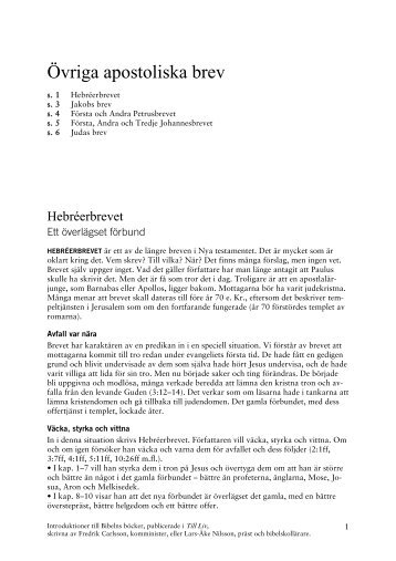 Varför ser Bibeln ut som den gör - Till Liv
