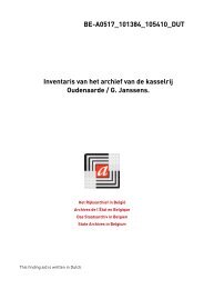 JANSSENS, G., Inventaris van het archief van de Kasselrij ...