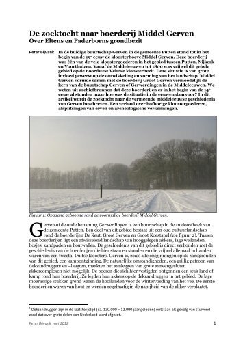 Artikel De zoektocht naar boerderij Middel Gerven - Historisch ...