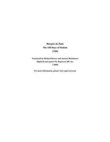 Marquis de Sade The 120 Days of Sodom (1785) - staticfly.net