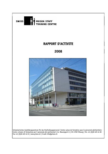 Rapport annuel 2008 - Schweizerisches Ausbildungszentrum für ...