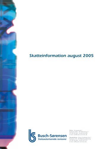 Skatteinformation august 2005