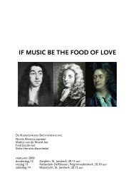 IF MUSIC BE THE FOOD OF LOVE - Nederlandse Bachvereniging