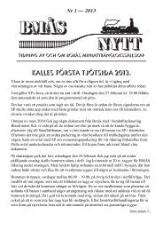 BMÅS-NYTT Nr 1 – 2013 - Borås Miniatyrånglokssällskap