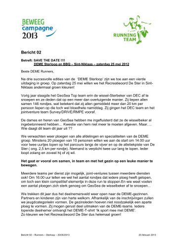 Bericht 02 - Sterloop - 25/05/2013 - DEME