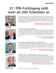 27. TKB-Fachtagung zieht mehr als 200 Teilnehmer