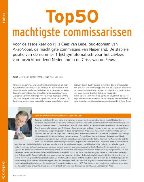 Top50 machtigste commissarissen m/v - Management Scope