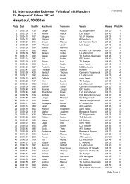 Hauptlauf, 10.000 m - SV »bergwacht« Rohren 1927 ev