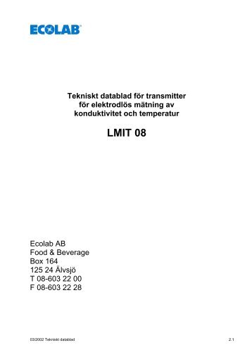 Manual LMIT 08 - Ecolab