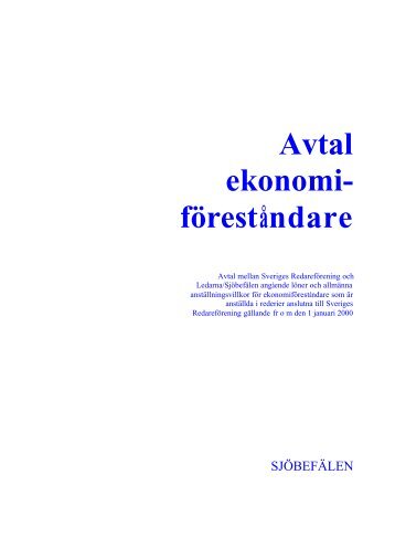 Avtal ekonomi- föreståndare - Senaste nytt