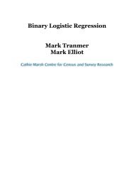 Teaching Paper: Binary Logistic Regression - CCSR