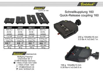 Schnellkupplung 160 - Berlebach