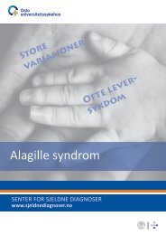 Alagille syndrom (pdf) - Senter for sjeldne diagnoser