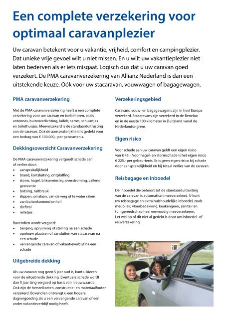 Download onze brochure als PDF - PMA caravanverzekering