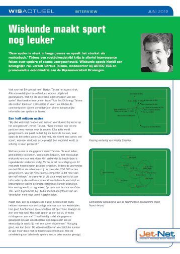 Wiskunde maakt sport nog leuker - Jet-Net