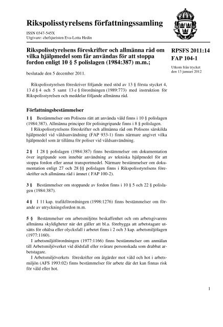 fap 104-1 - Polisen