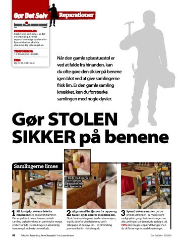 Gør stolen sikker på benene - Gør Det Selv