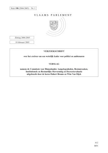VERZOEKSCHRIFT over het creëren van een wettelijk kader voor ...