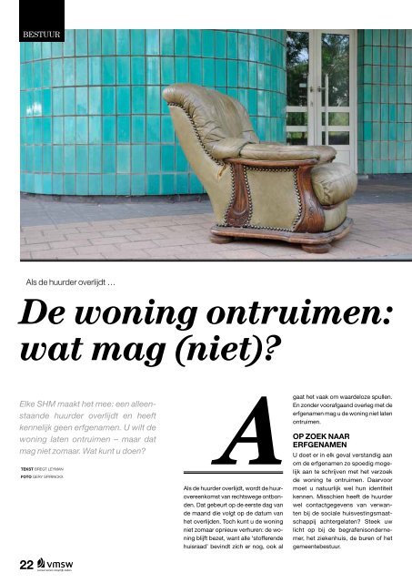 Woonwoord nr. 22 (pdf - 2,07 Mb) - Vlaamse Maatschappij voor ...