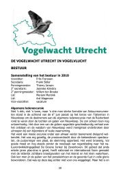 Jaarverslag 2010 - Vogelwacht Utrecht