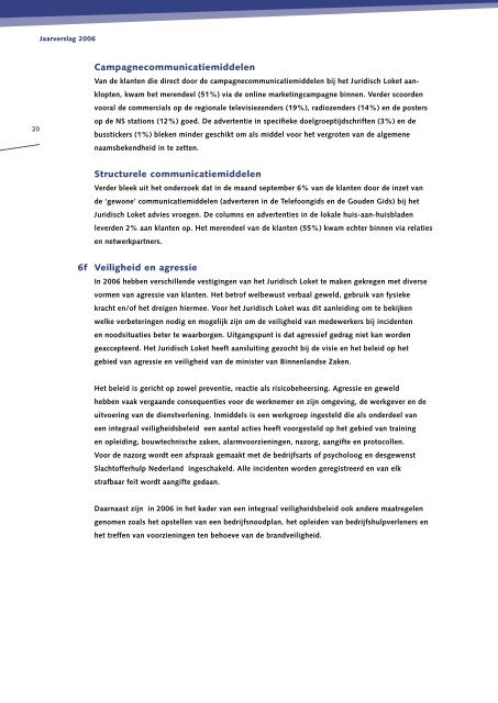 Jaarverslag 2006 (pdf) - Het Juridisch Loket