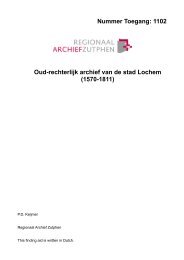 Oud-rechterlijk archief stad Lochem - Regionaal Archief Zutphen