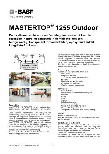 Product info Mastertop 1255 Outdoor - BETONmonteur