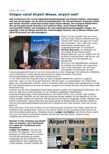 Vliegen vanaf Airport Weeze, airport wat? - Travel Magazine