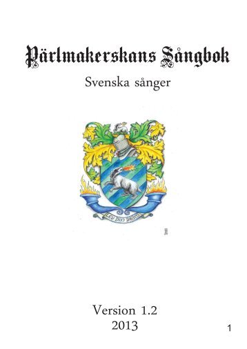 Pärlmakerskans Sångbok (svenska) - SKA Holmrike - Nordmark