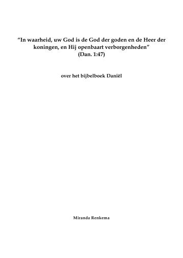 Daniël (Het bijbelboek Daniël besproken, Open Catechese Haarlem