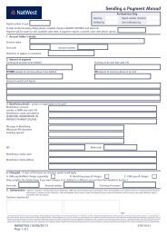 account opening checklist - NatWest Offshore Banking