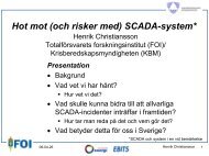 Hot mot (och risker med) SCADA-system* - Svensk Energi