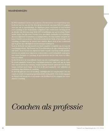 Coachen als professie - Yvonne Burger